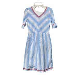 Janie and Jack Girls Short Sleeve Romper with stripes size 10 EUC